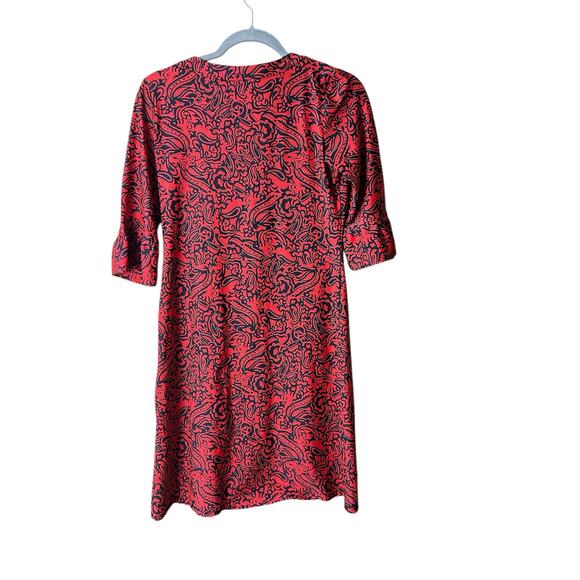 Jude Connally Print Dress Size Small Red & Black - Picture 2 of 6
